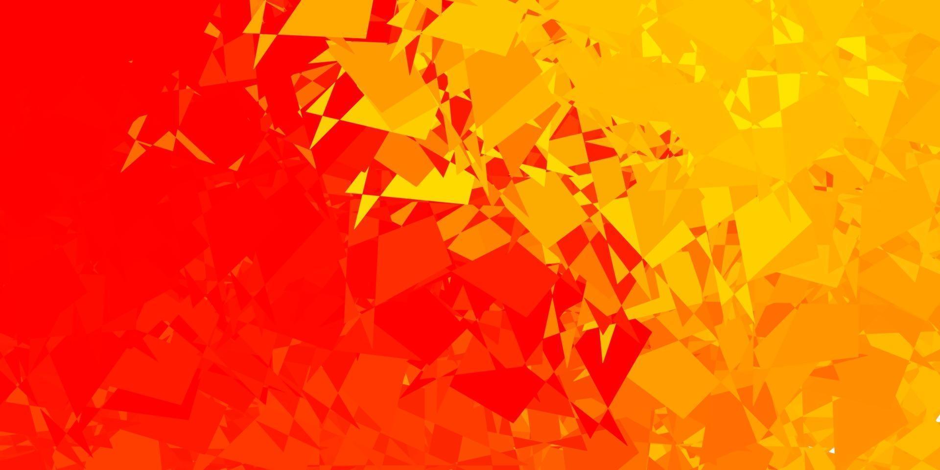 textura de vector rojo, amarillo claro con formas de memphis.