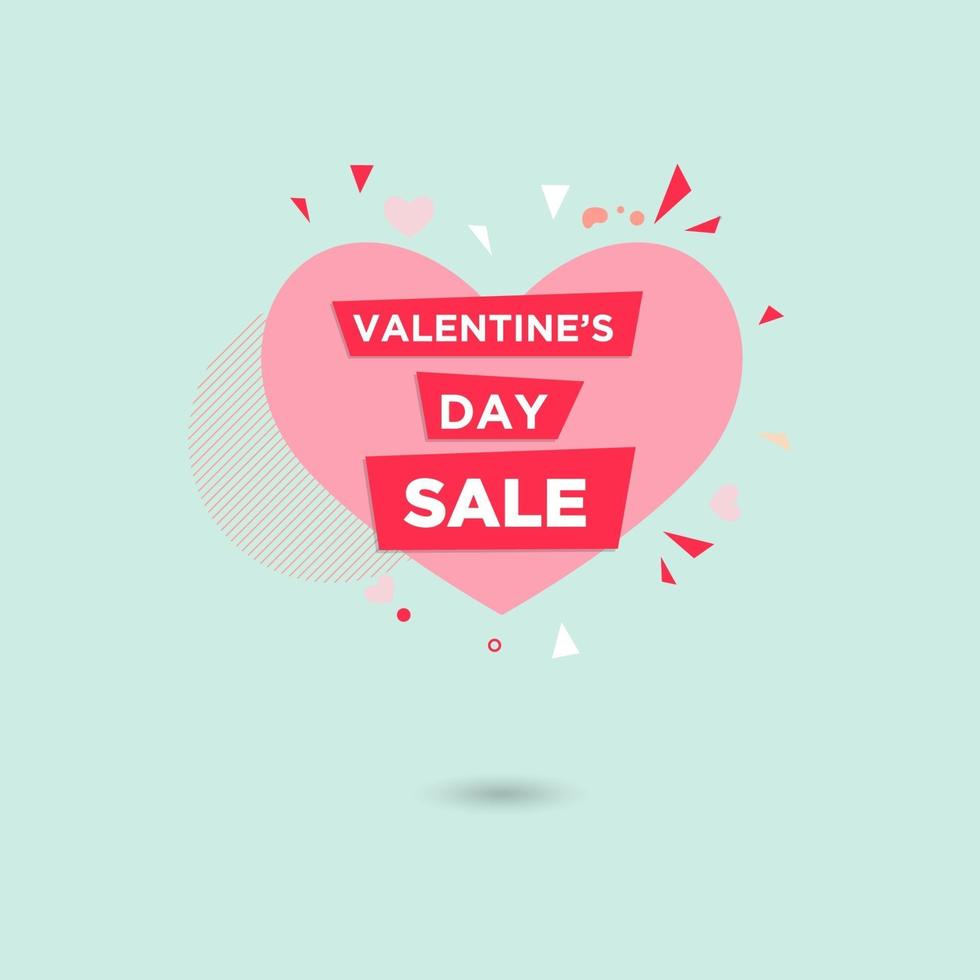 Valentine's day post for social media vector