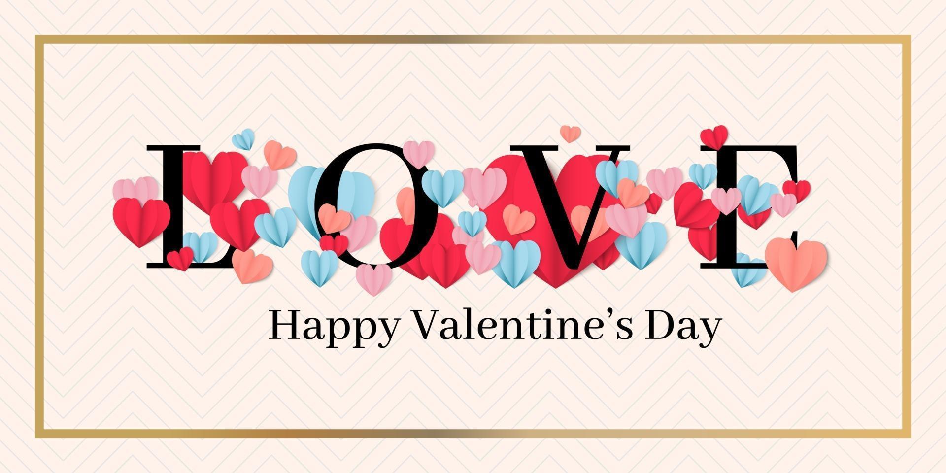 Valentine day poster or banner background vector