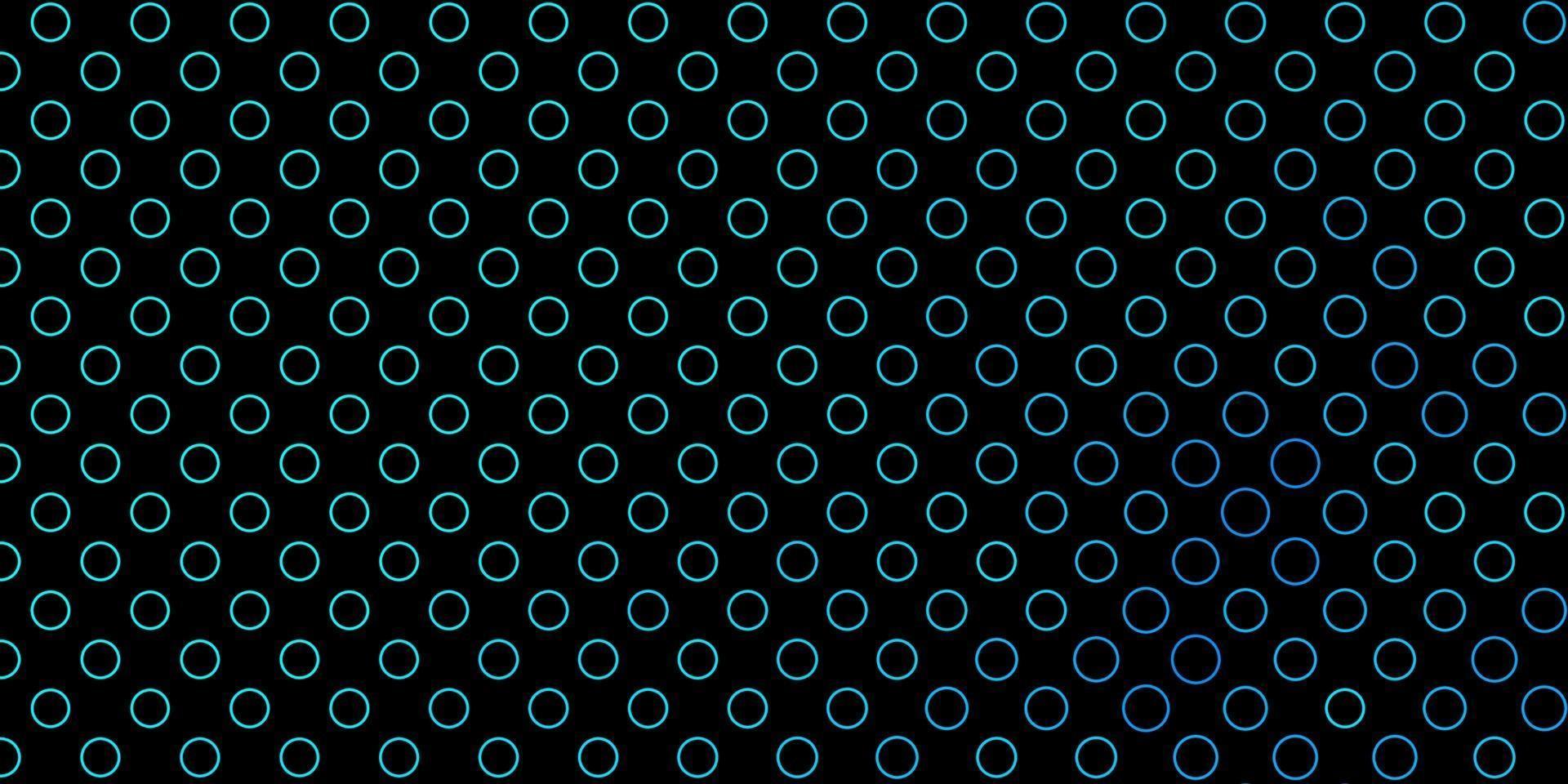 plantilla de vector azul oscuro con círculos.