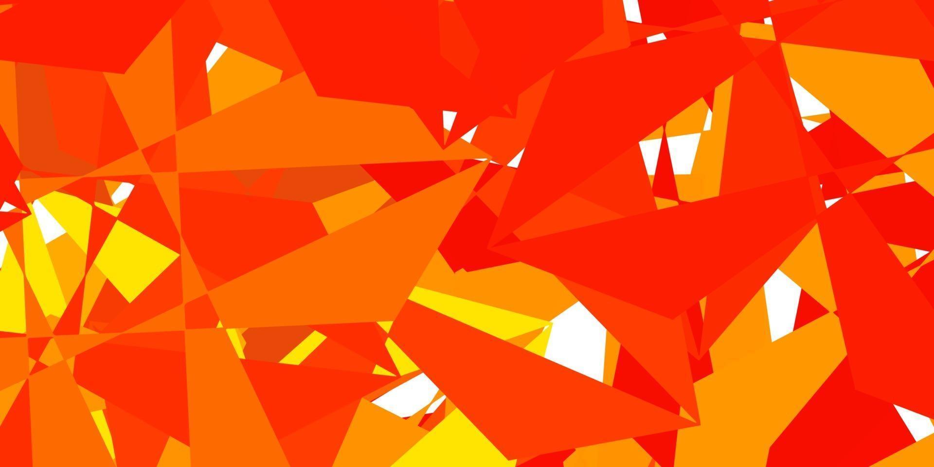Fondo de pantalla de polígono degradado vectorial naranja claro. vector