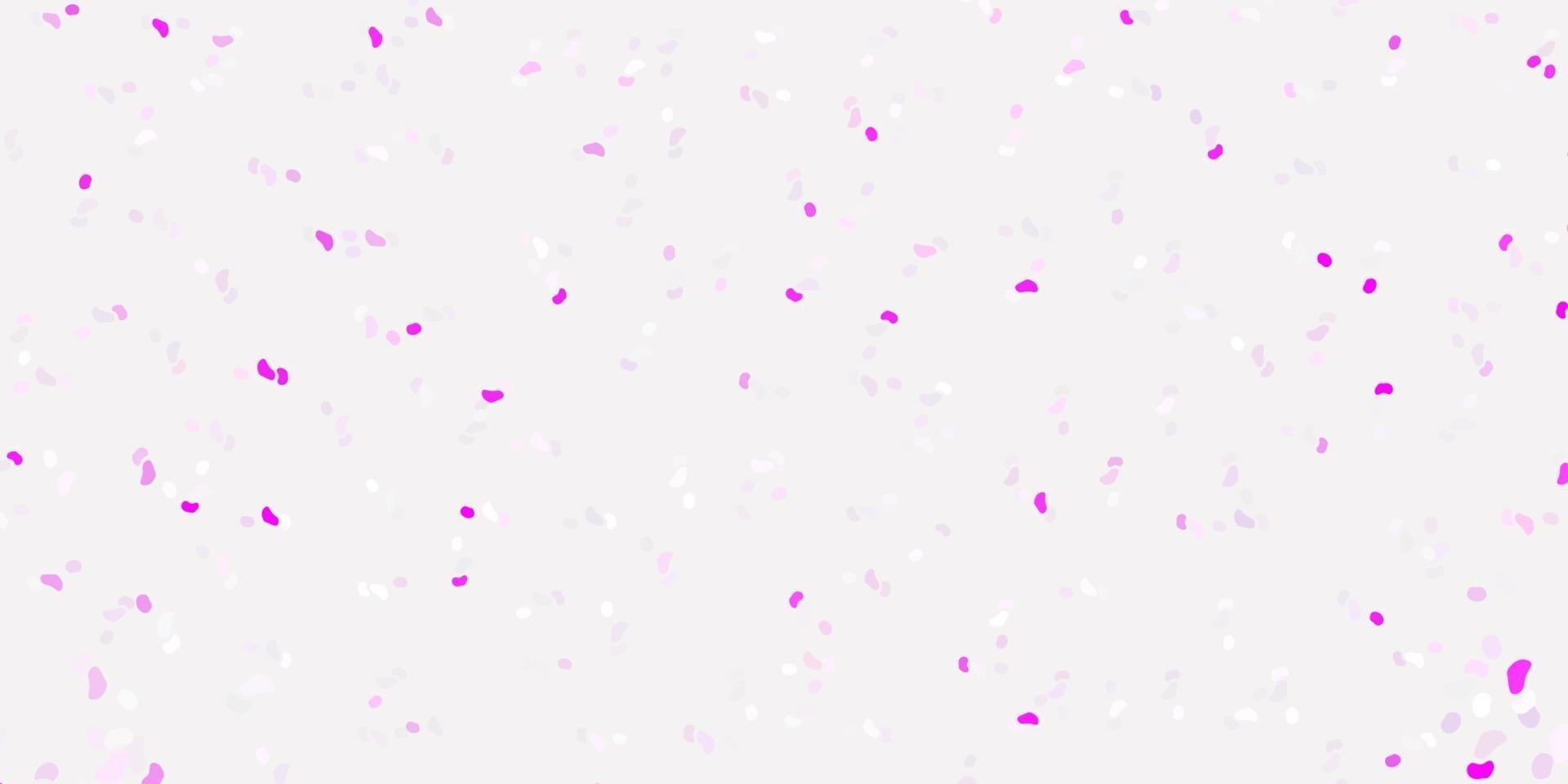 Light purple, pink vector texture with memphis shapes.