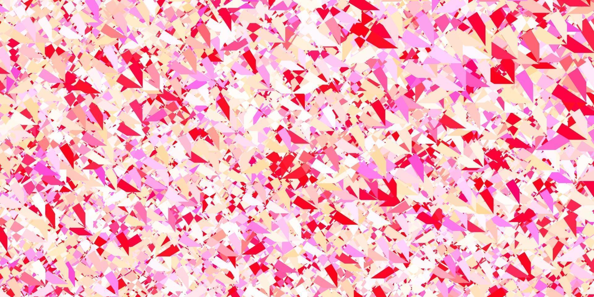 Dark Pink, Yellow vector pattern with polygonal shapes.