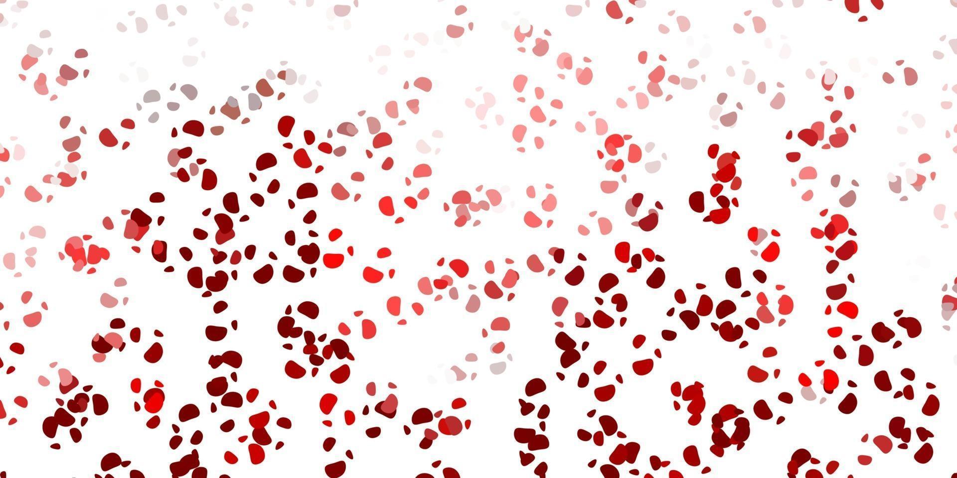 Light red vector texture with memphis shapes.