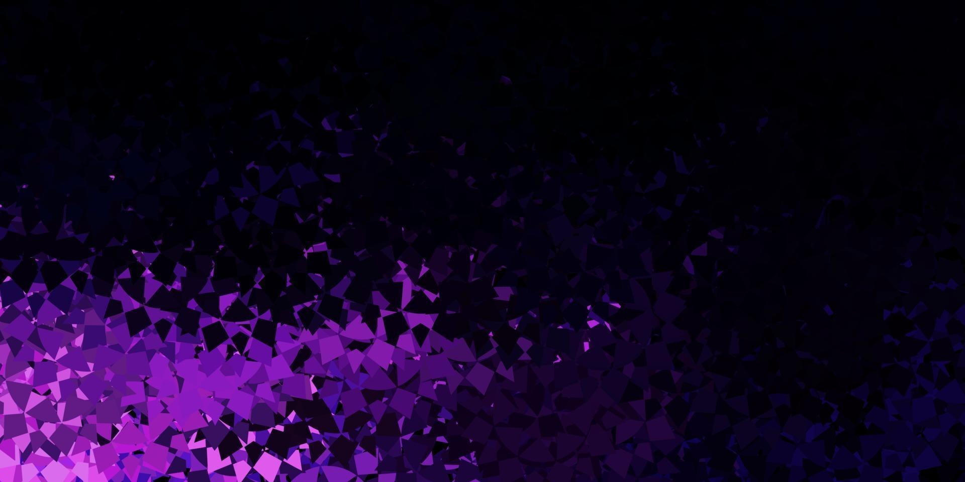 Dark purple vector background with triangles.