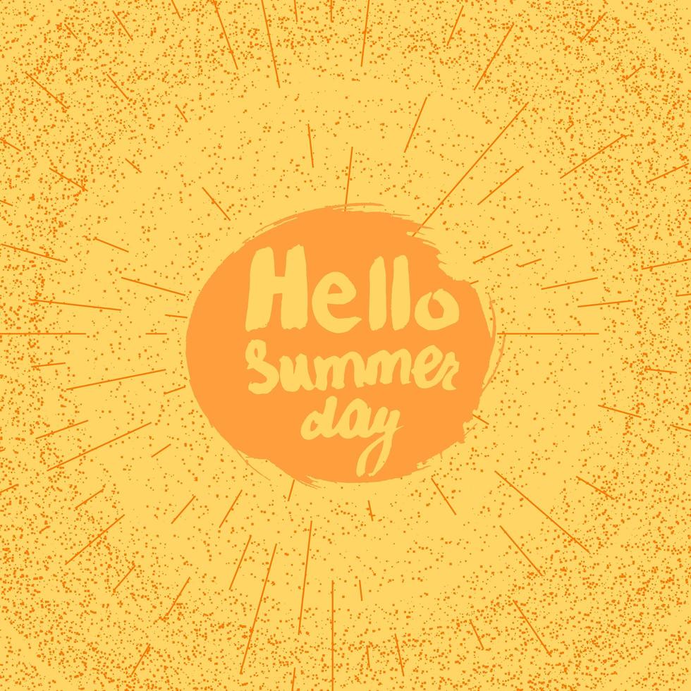 Hello Summer Lettering vector