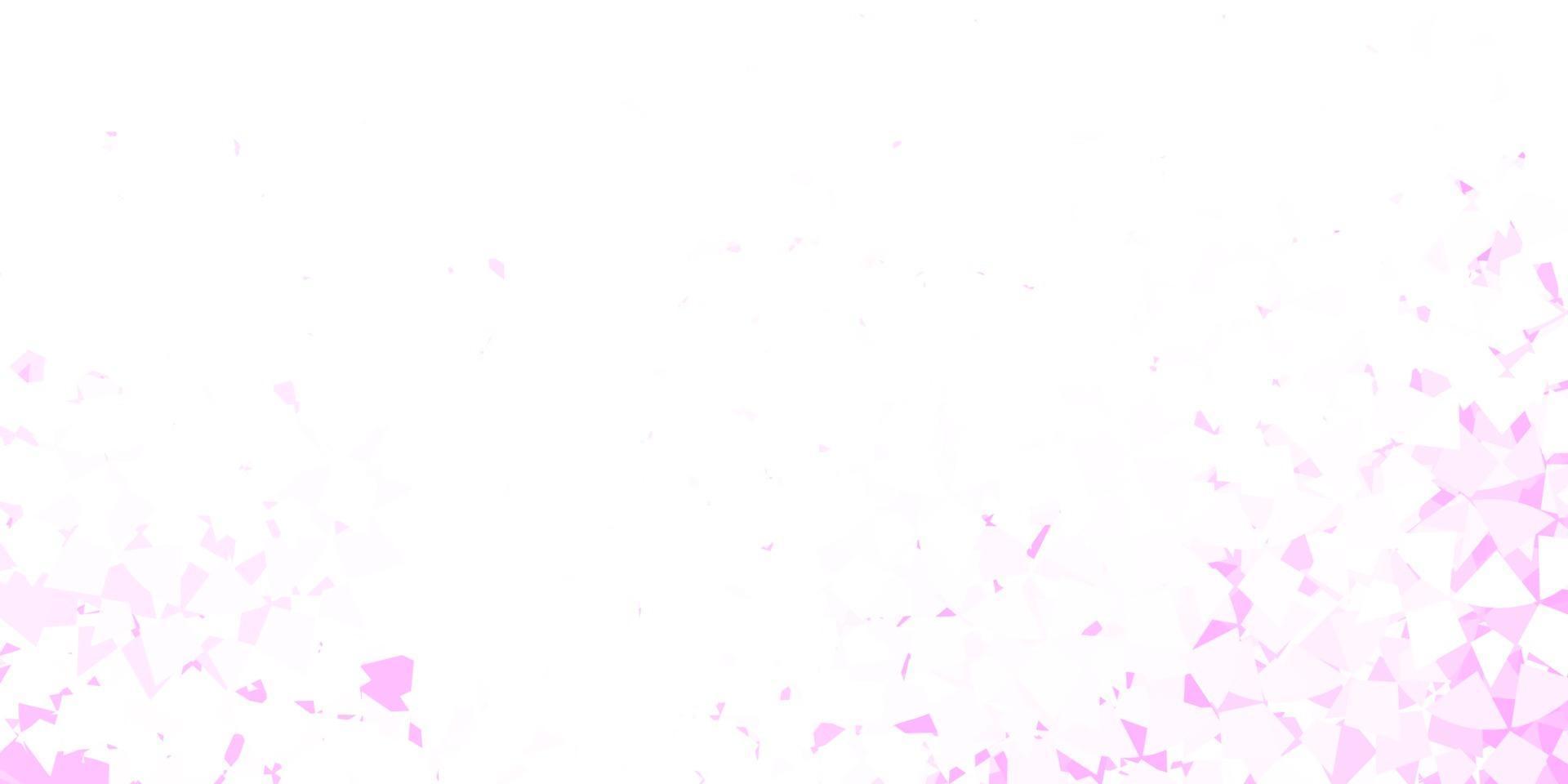 Light purple, pink vector pattern with polygonal shapes.