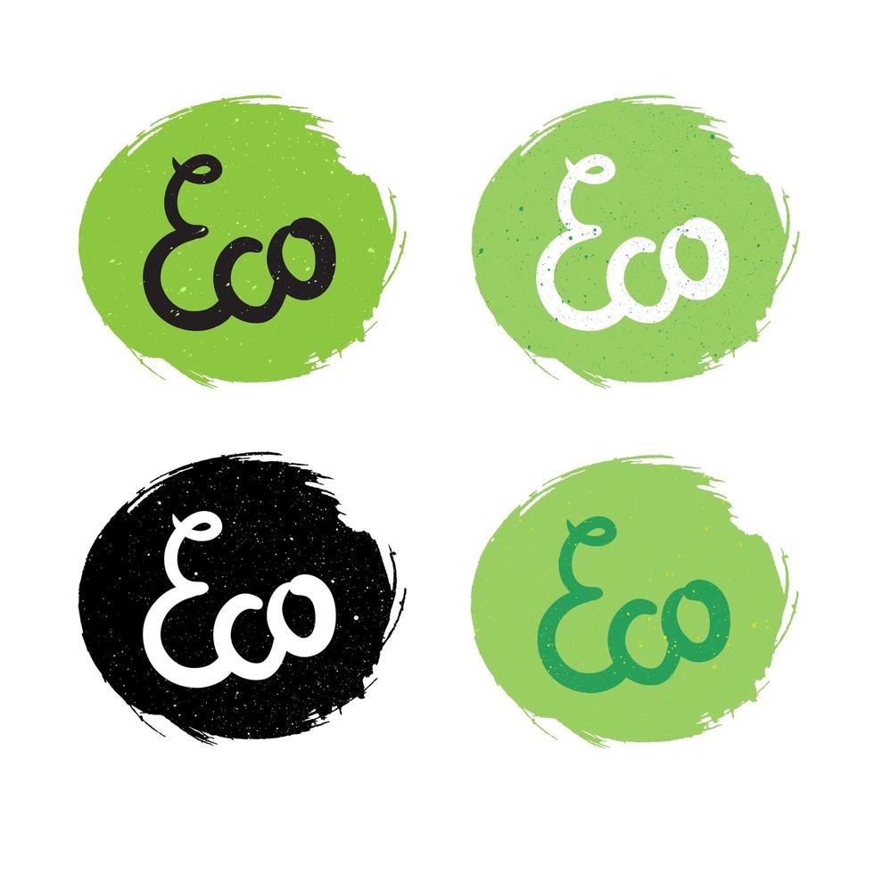 Eco Natural Lettering vector