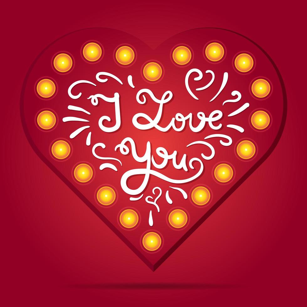 tarjeta de amor de san valentin y boda vector