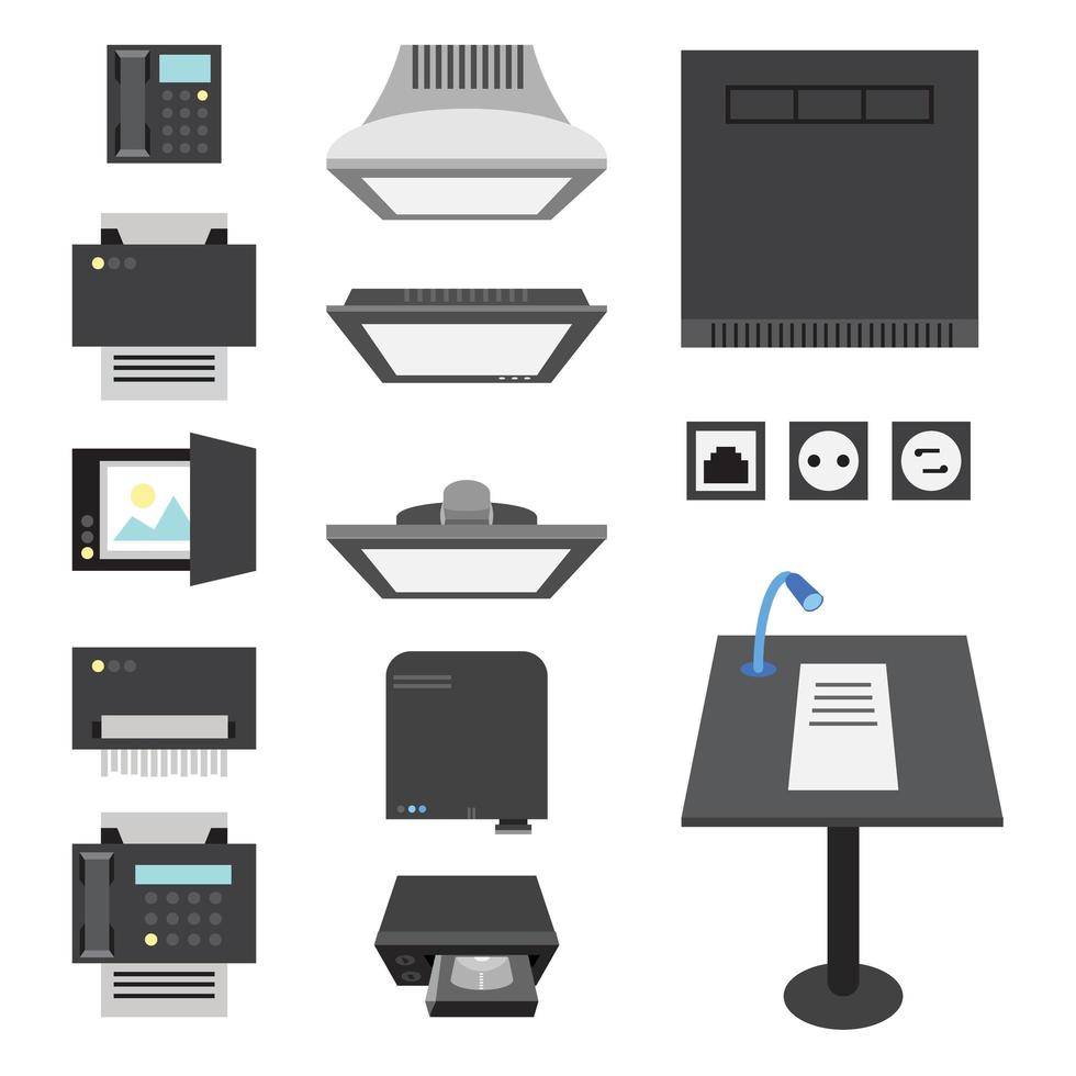 Office and Presentation Icons vector