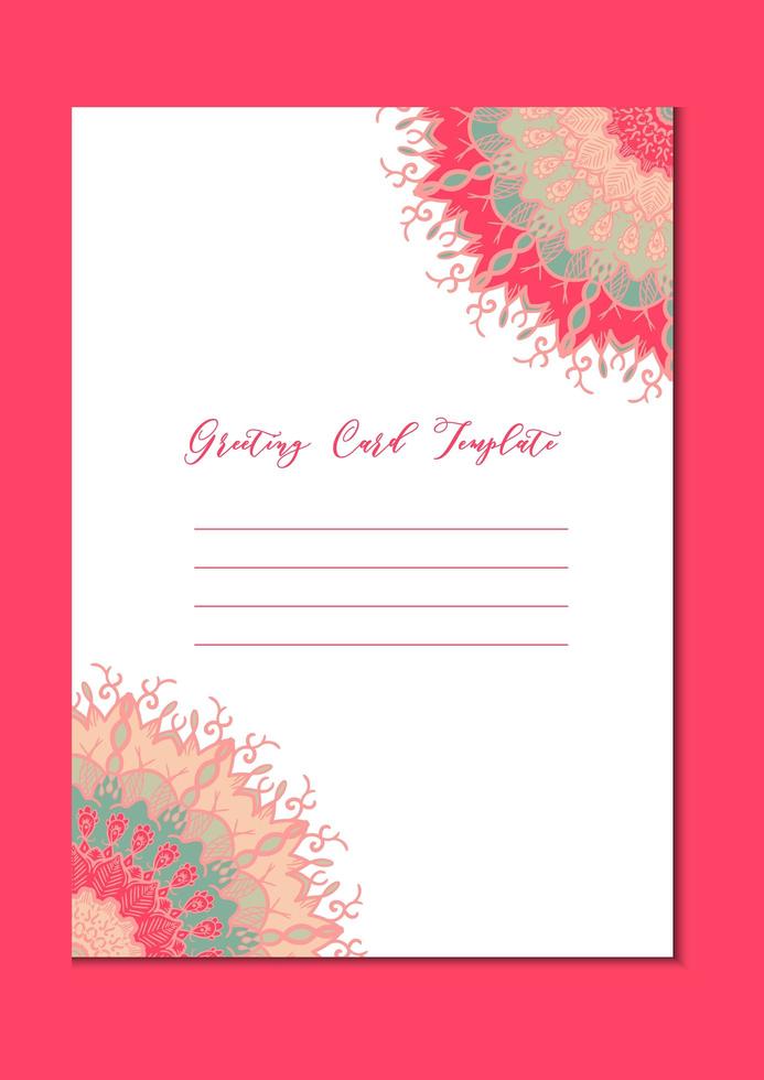 Mandala oriental template card vector