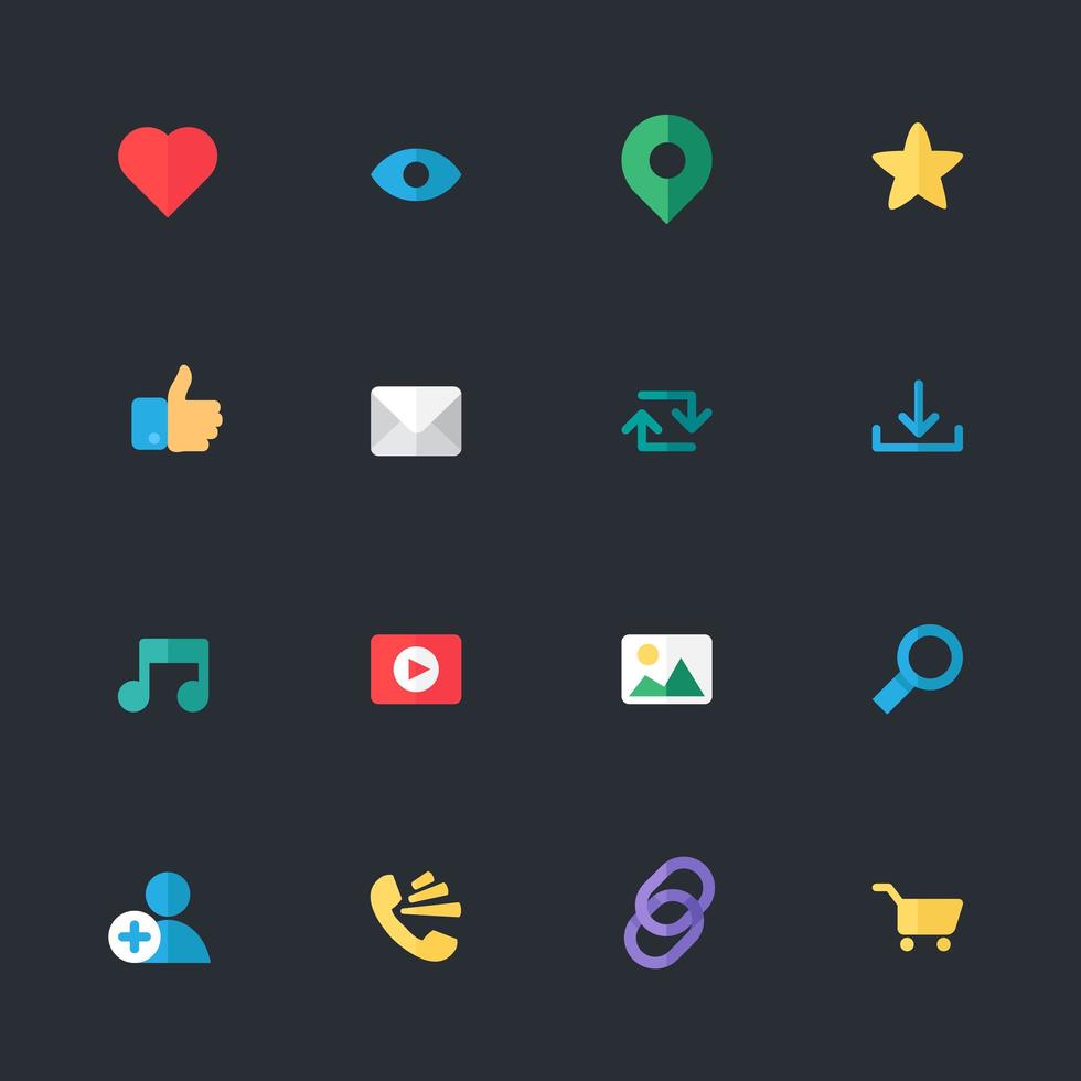 Web Virtual Socail Network Icons vector