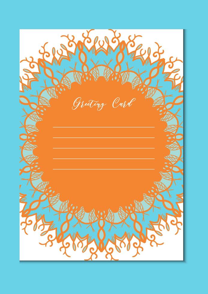 Mandala oriental template card vector