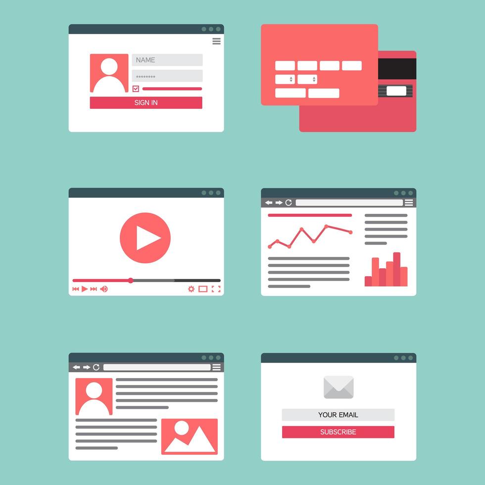 Web Template Form vector