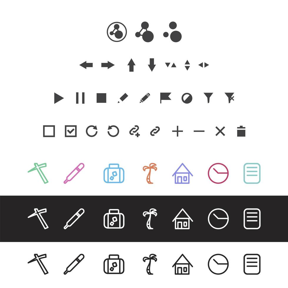 iconos de aplicaciones web vector