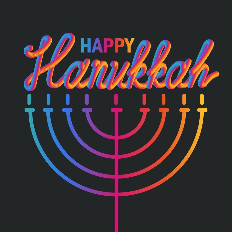 banner de saludo de hanukkah vector