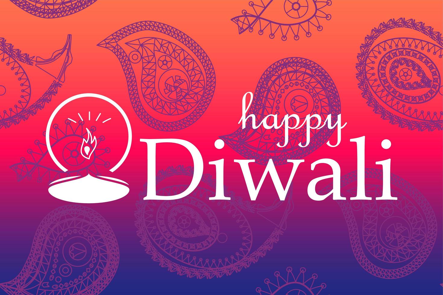 banner de celebración de feliz diwali vector