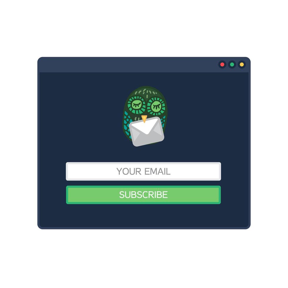 form of email subscribe, newsletter vector