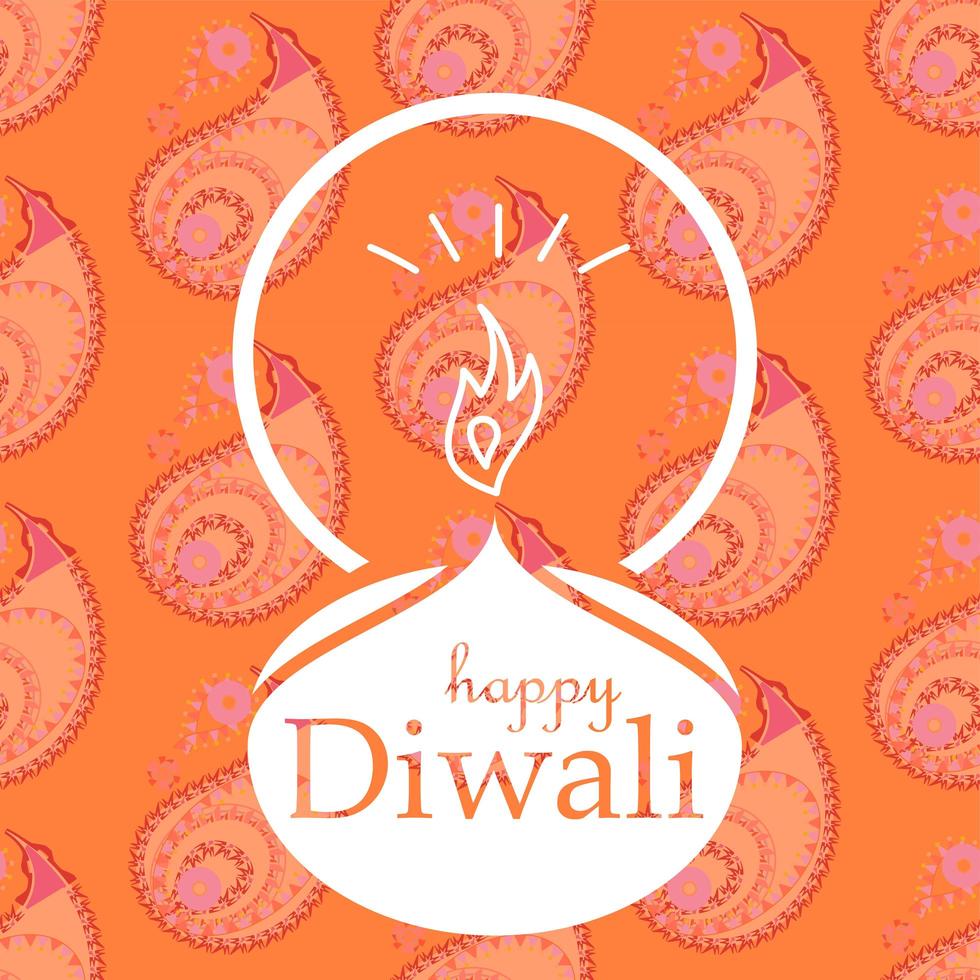 banner de celebración de feliz diwali vector