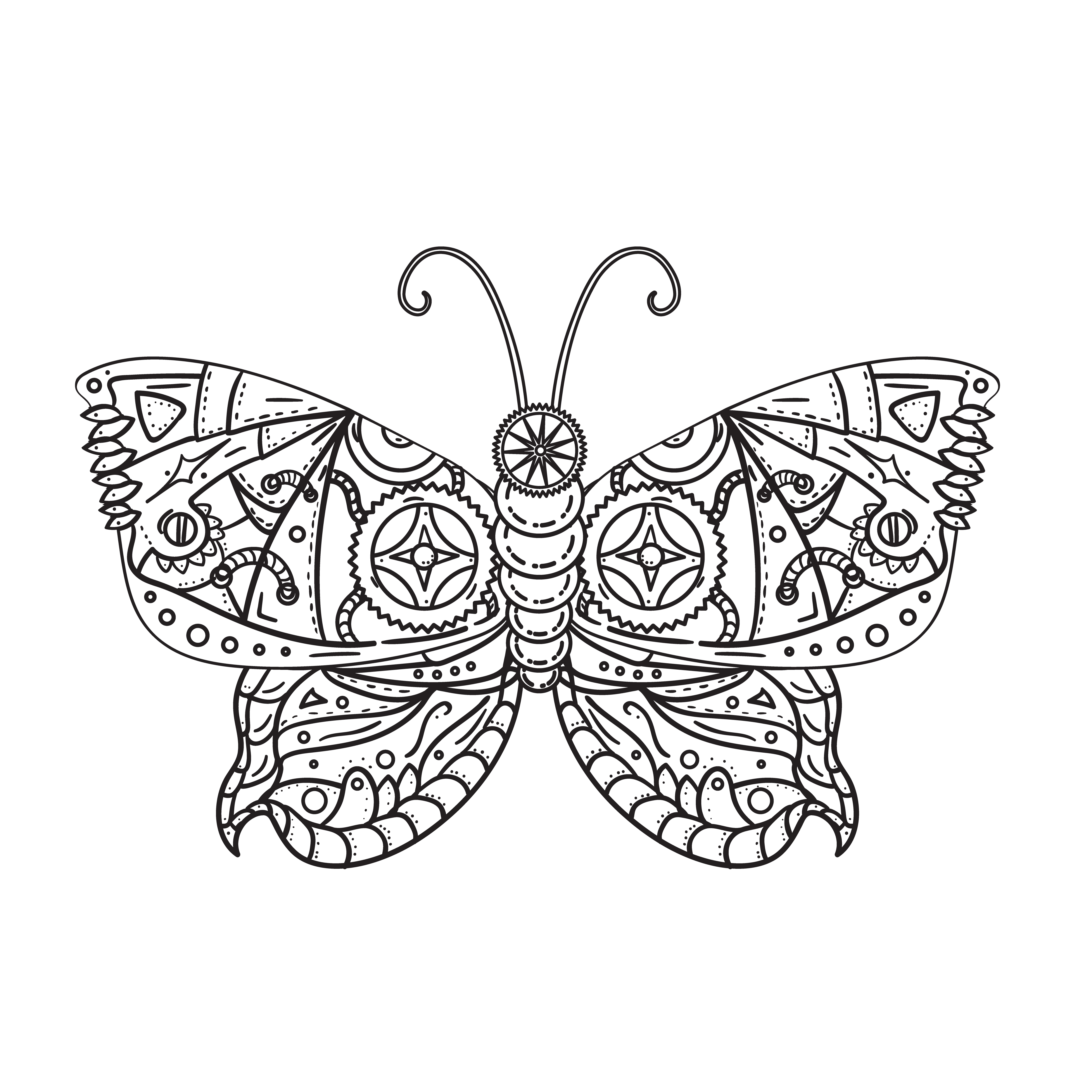 Fantastic Butterfly Seamless Pattern In Steampunk Style For Tattoo  Sticker Print And Decorations Vector Royalty Free SVG Cliparts Vectors  And Stock Illustration Image 50415266