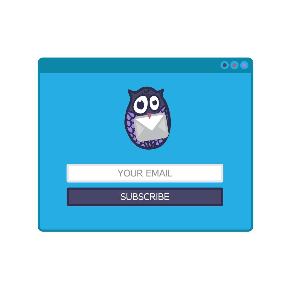 form of email subscribe, newsletter vector