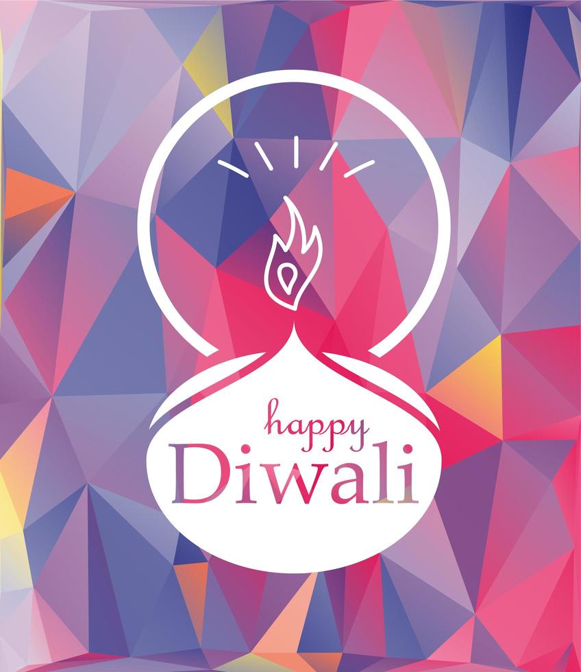 banner de celebración de feliz diwali vector