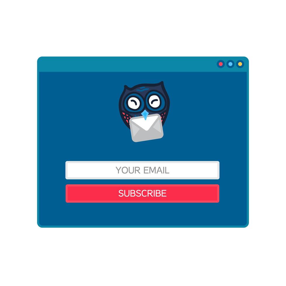 form of email subscribe, newsletter vector