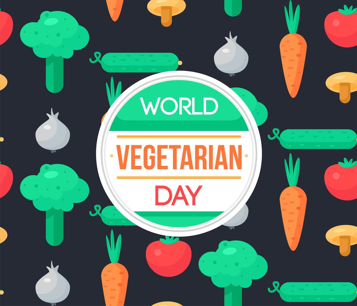 dia mundial del vegetariano vector