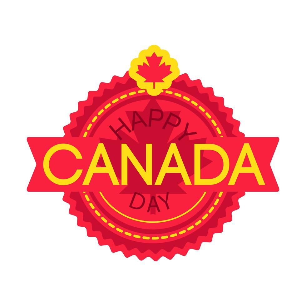 feliz dia DE CANADA vector