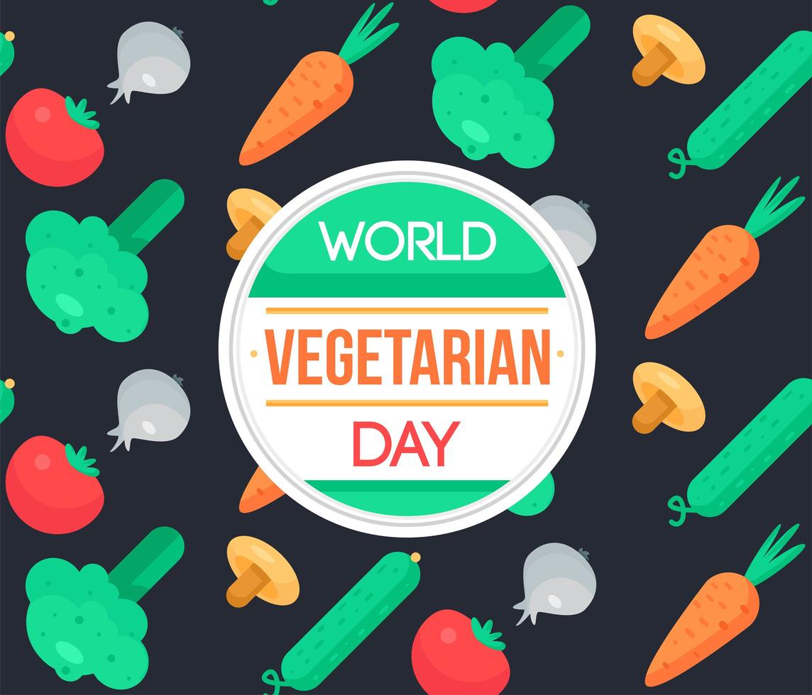 dia mundial del vegetariano vector