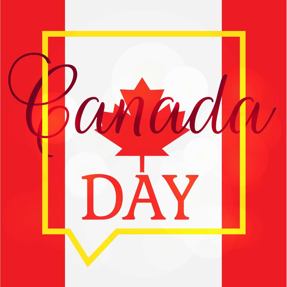 feliz dia DE CANADA vector