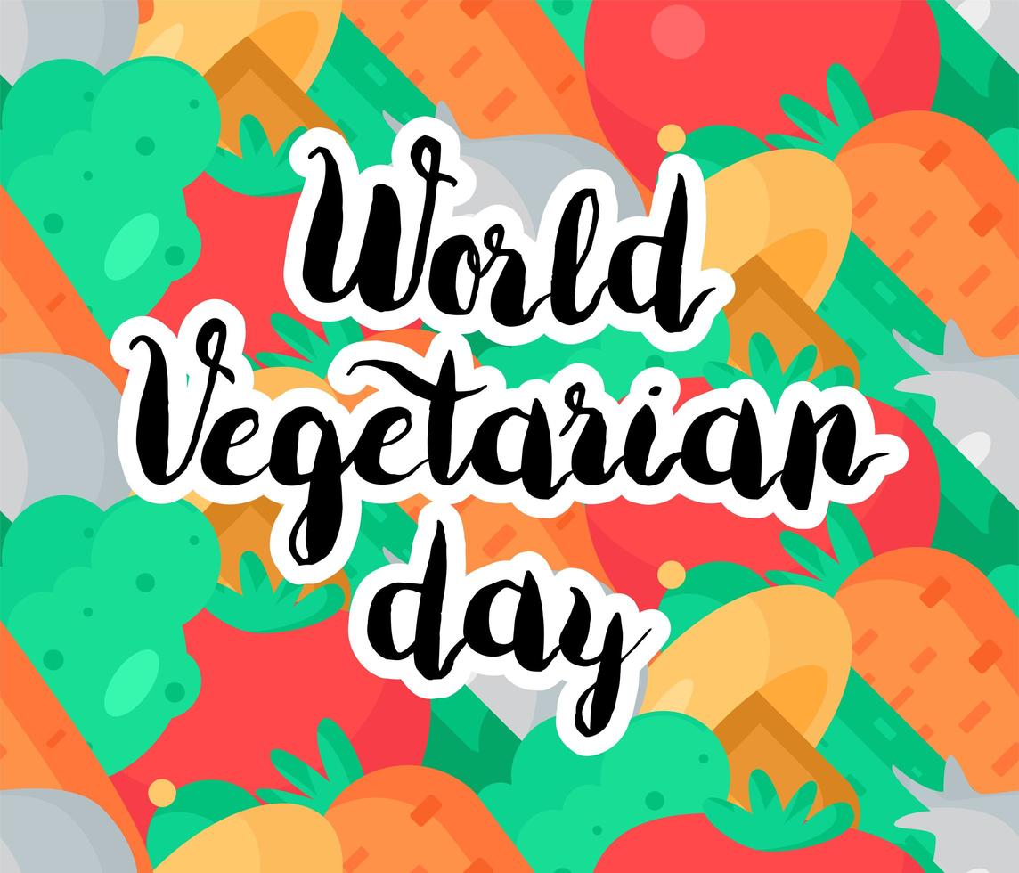 dia mundial del vegetariano vector