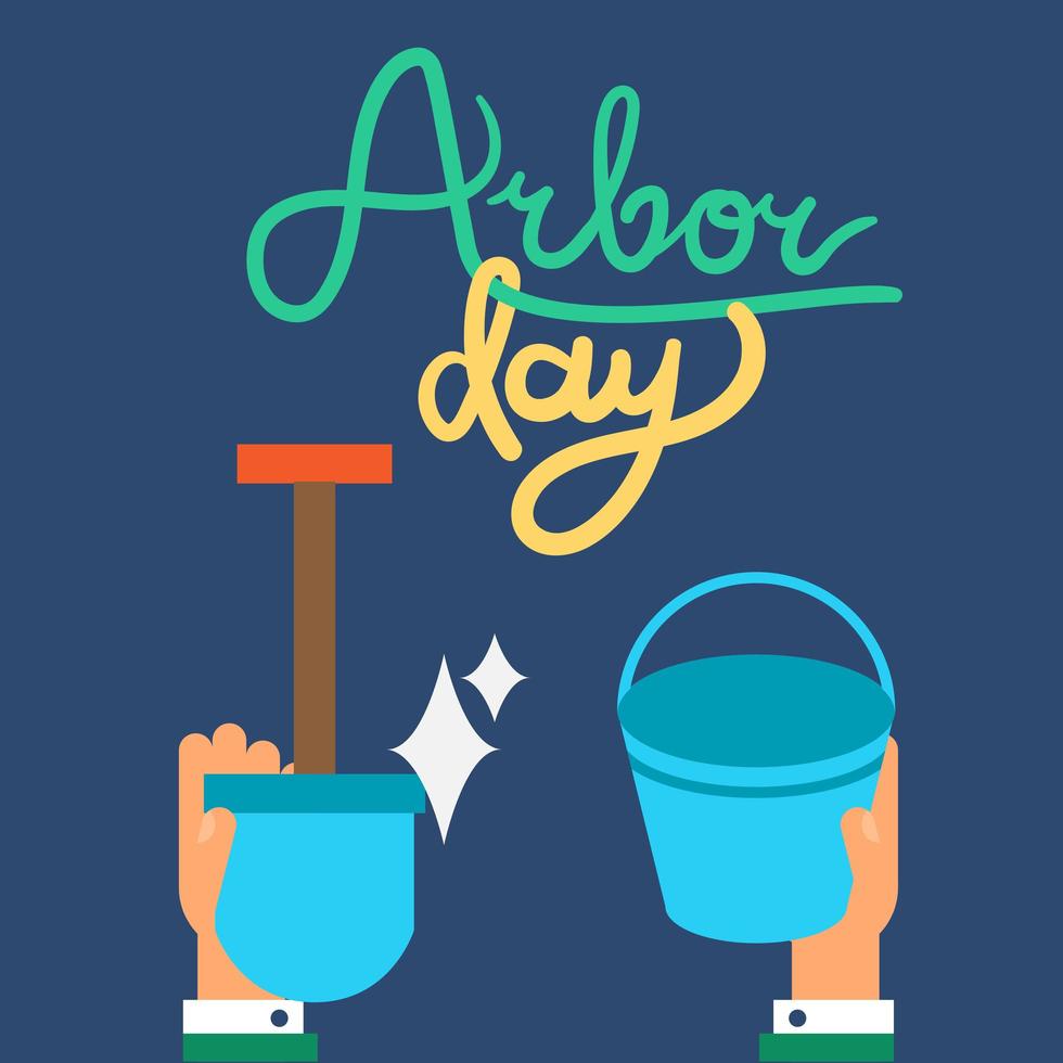 saludo del día del árbol vector