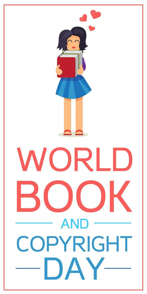 World Book and Copyright Day vector