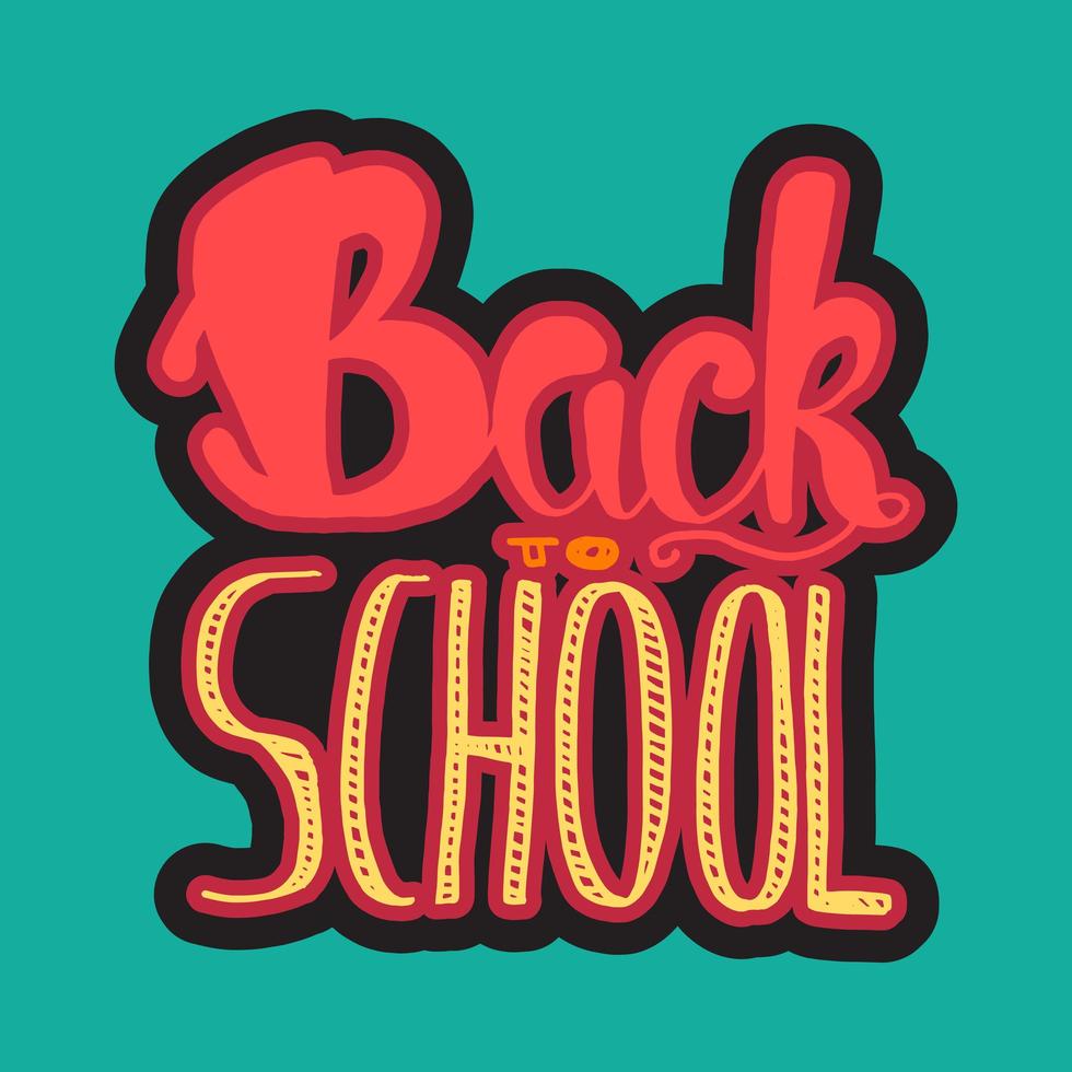 Back To School Lettering vector