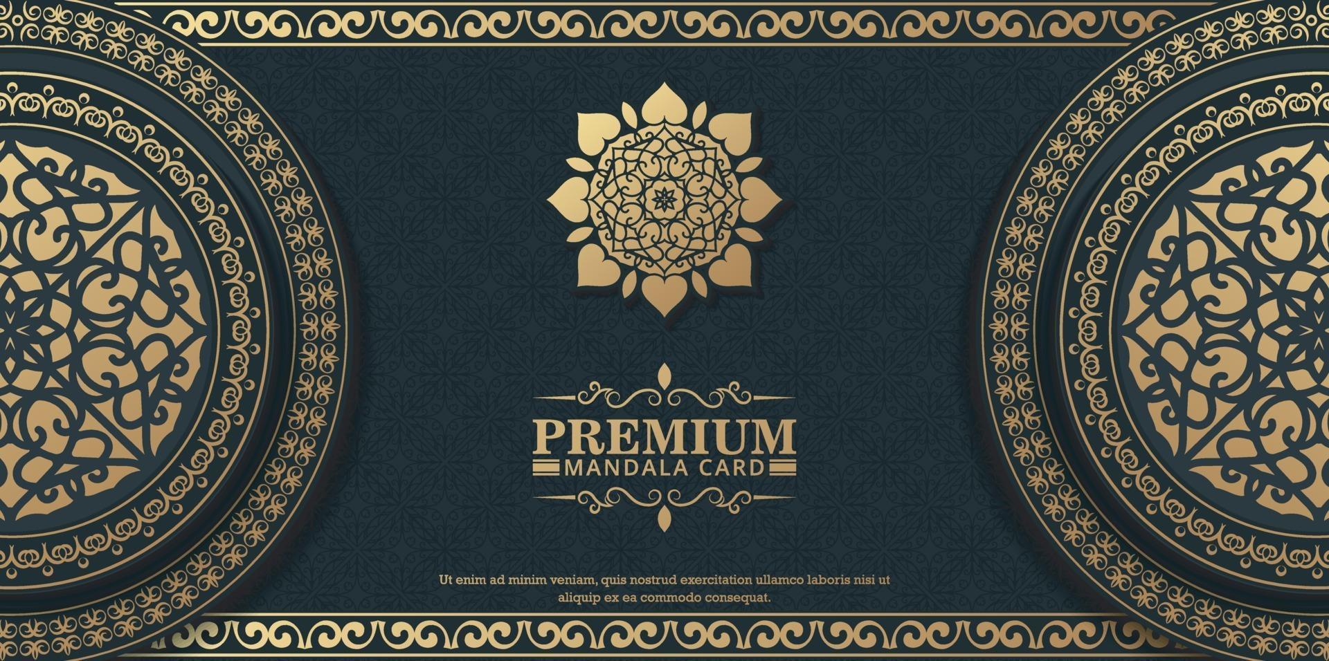 Fondo de mandala ornamental de lujo con estilo de patrón oriental islámico árabe premium vector