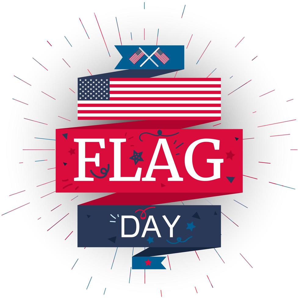 American Flag Day vector