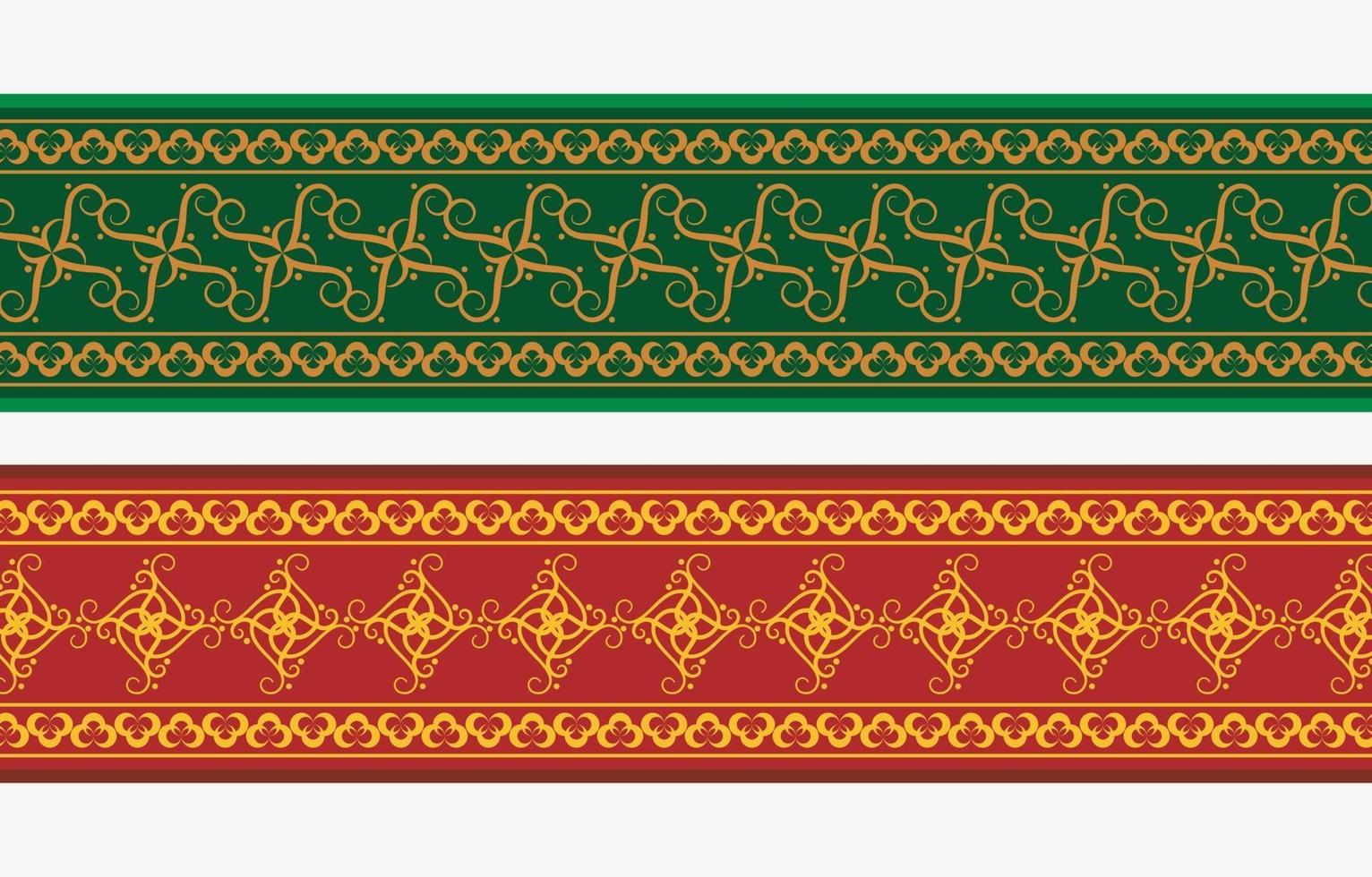 Henna banner colorful border vector