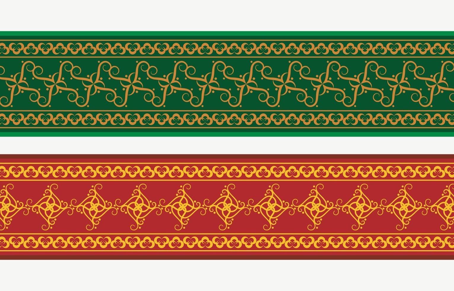 Henna banner colorful border vector