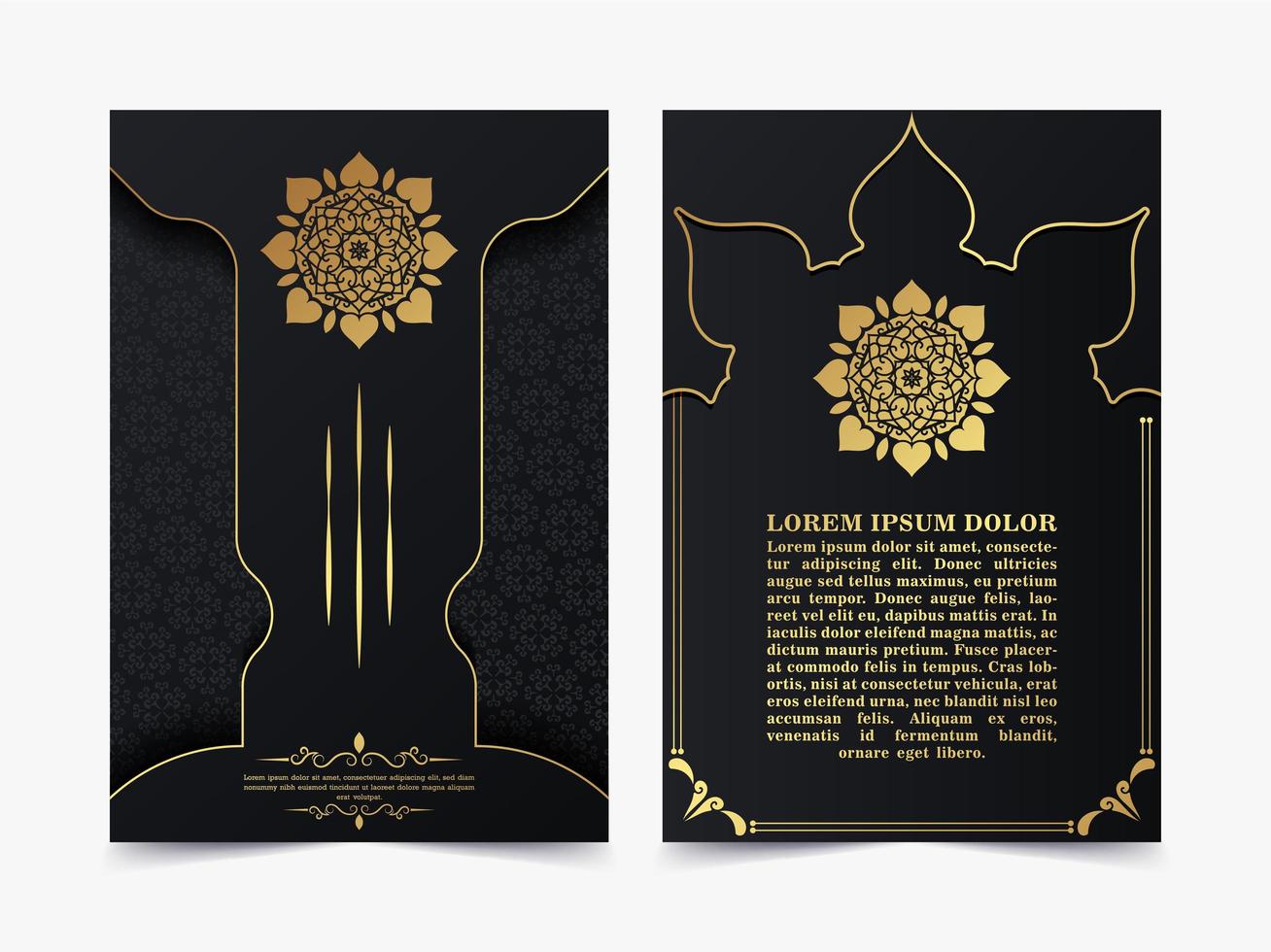 Luxury Islamic cover with mandala concept vector