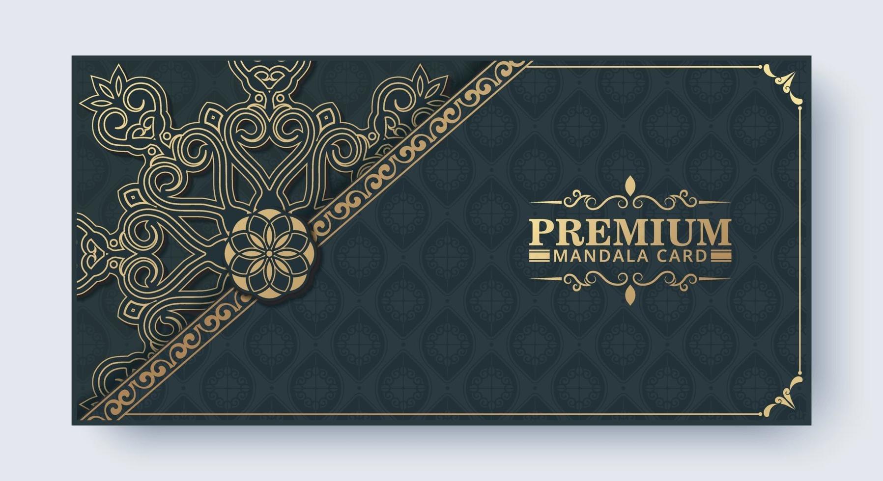 Dark gold color mandala background concept vector