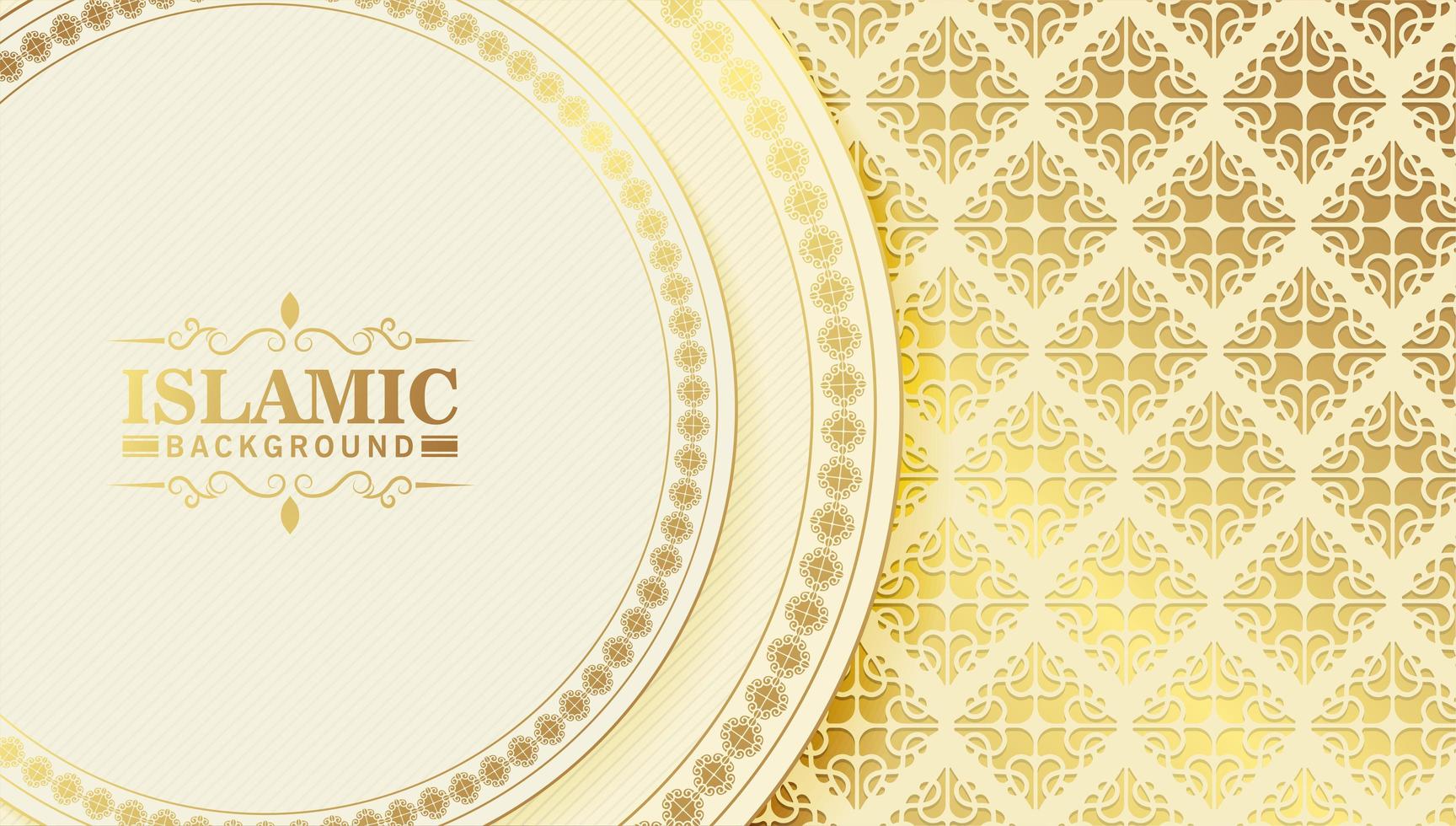 Elegant Islamic background with pattern motif vector