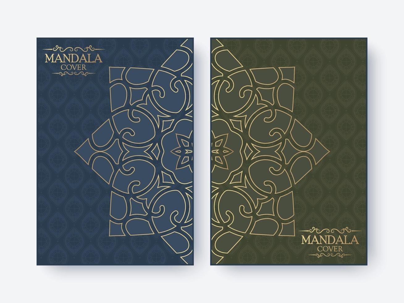 Luxury mandala cover in dark color vector