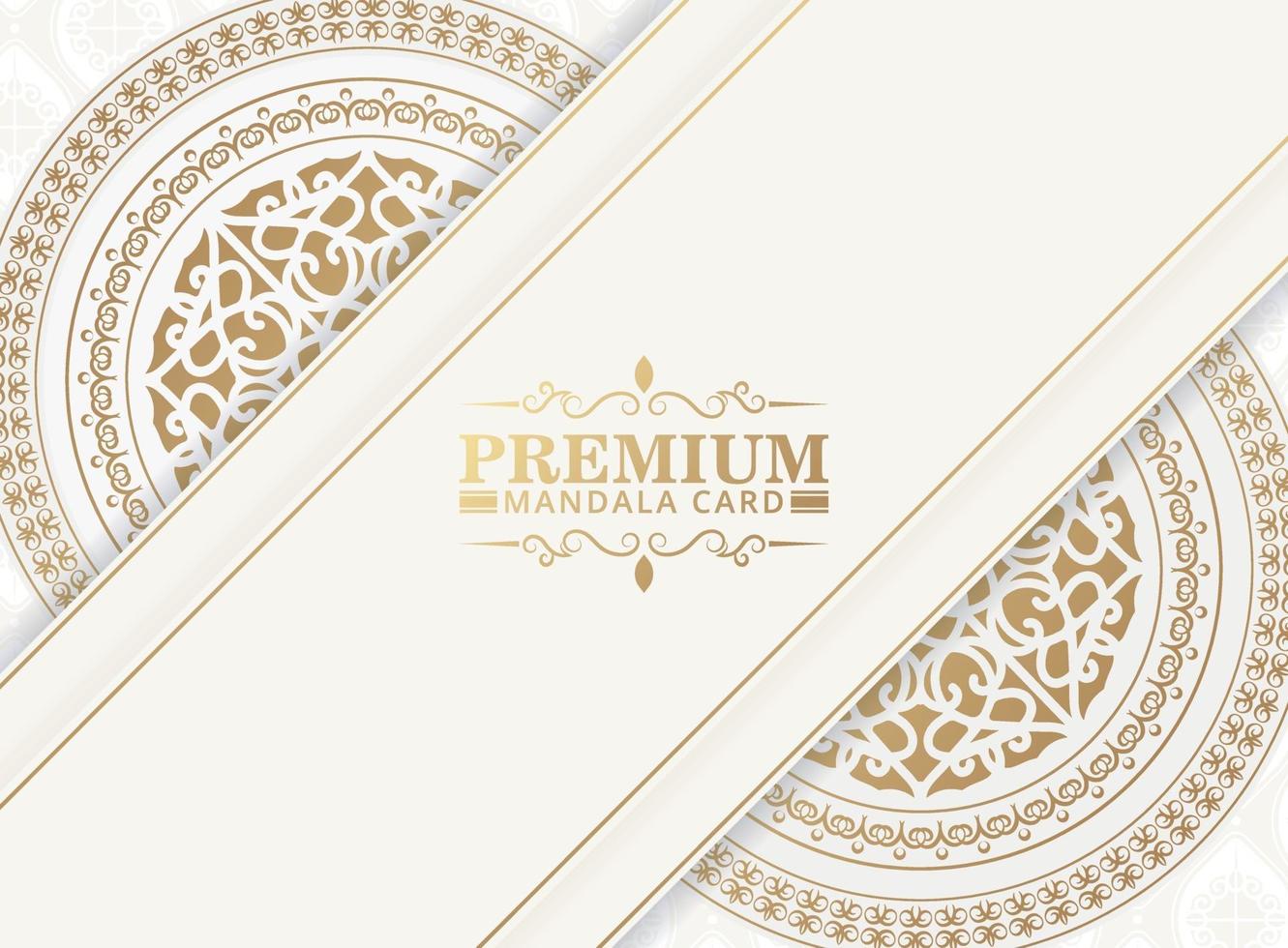 Luxury white mandala background concept vector