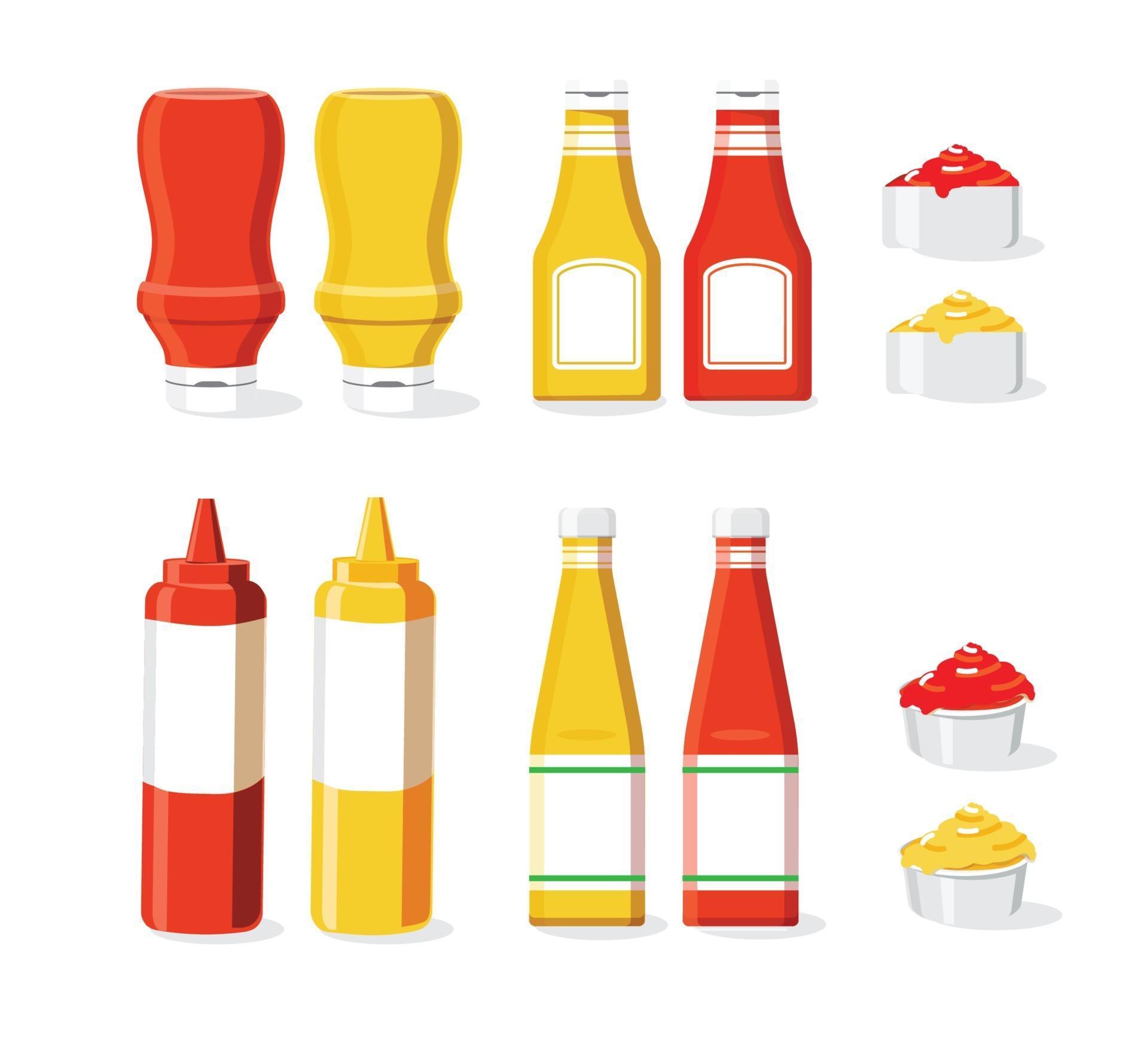 Ketchup and mustard Icon Set 2001843 Vector Art at Vecteezy