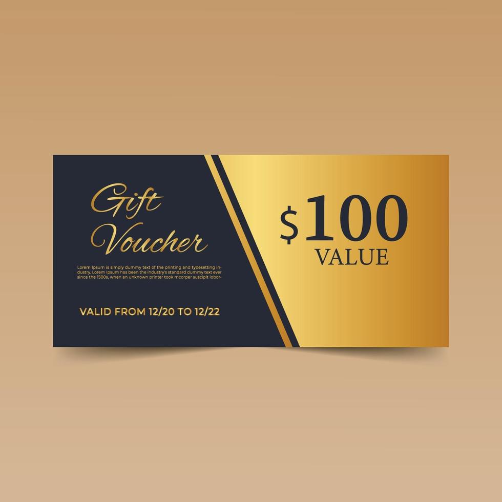 Elegant  Gift Voucher Design Template vector