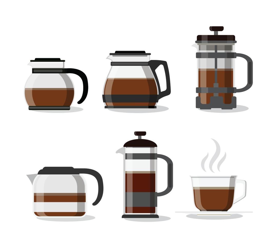 Coffee Objects Set vector