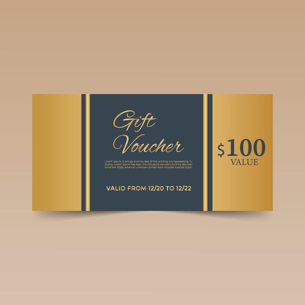 Elegant  Gift Voucher Design Template vector