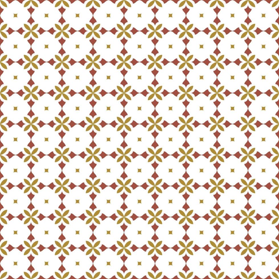 Geometric fabric abstract ethnic flower pattern, vector illustration style seamless pattern.