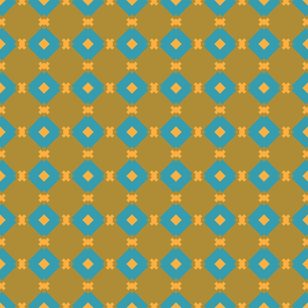 Geometric fabric abstract ethnic flower pattern, vector illustration style seamless pattern.